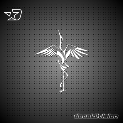 Flamingo spreading Wings Sticker